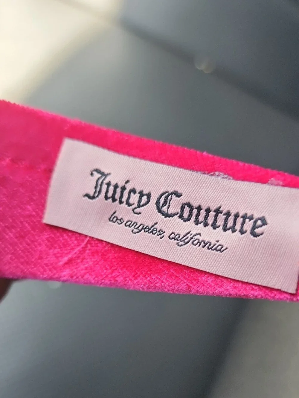 Juicy Couture Hot Pink Velvet Padded Headband